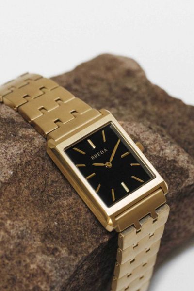 Breda Virgil Metal Watch In Gold + Black