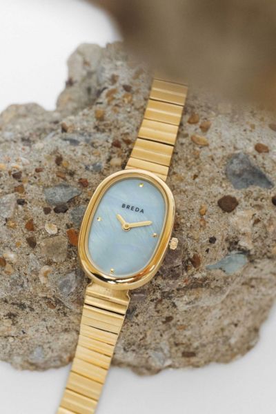 Shop Breda Jane Watch In Gold/blue, Women's At Urban Outfitters In Gold + Blue