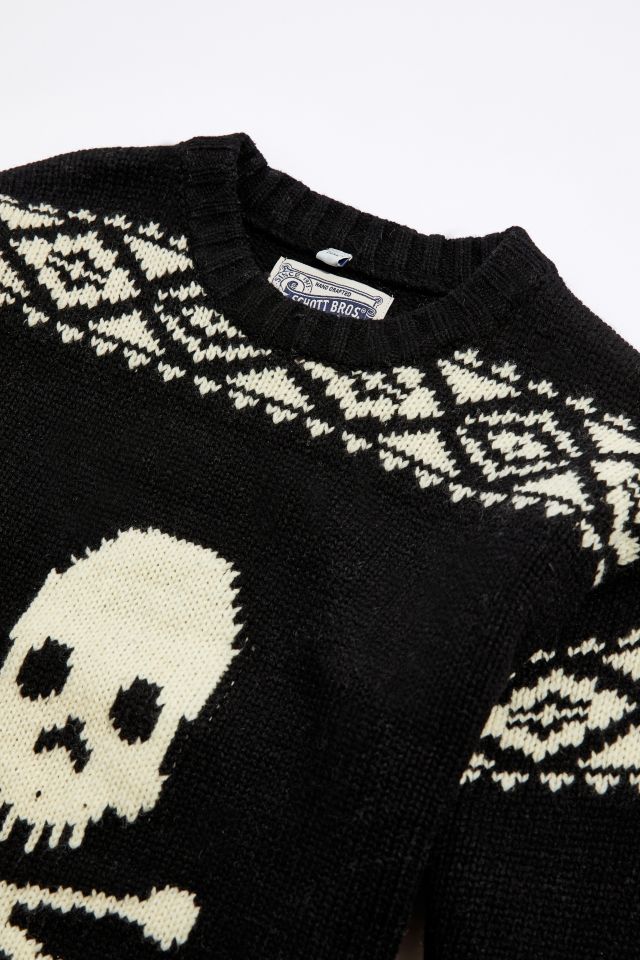 Schott Wool Blend Skull Pattern Sweater #2