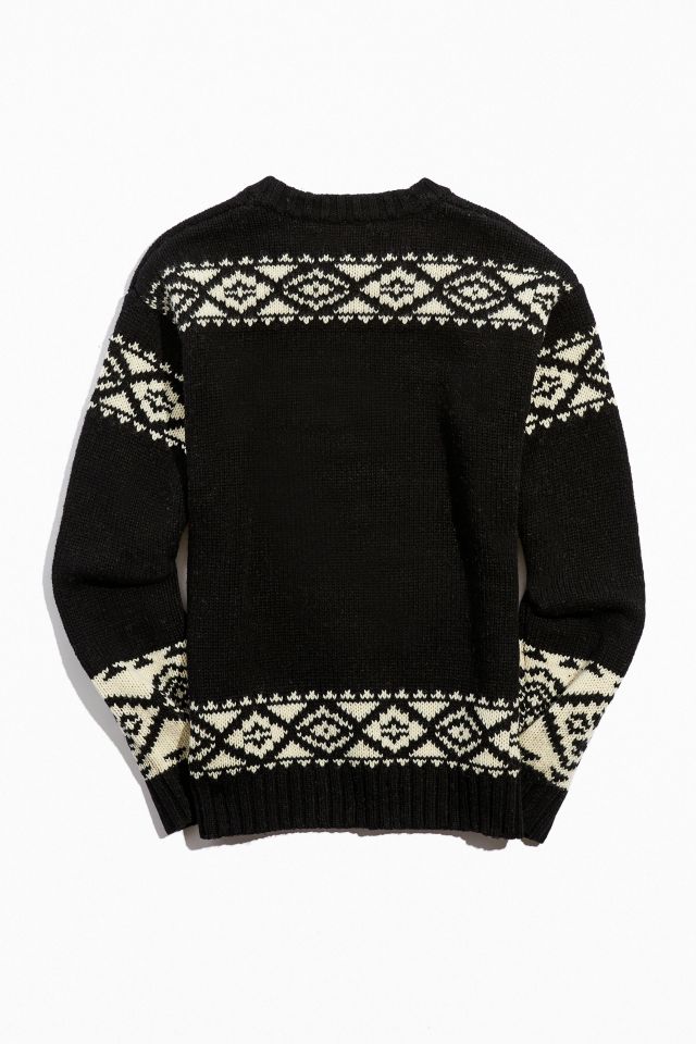 Schott Wool Blend Skull Pattern Sweater #3
