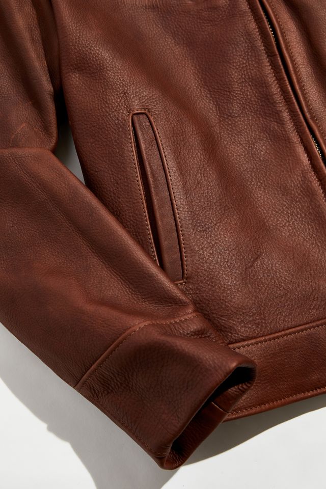 Blouson de moto en cuir antique Schott #2