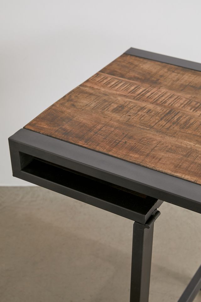 Parliament Industrial Black/Brown Mango Wood Home Office Desk