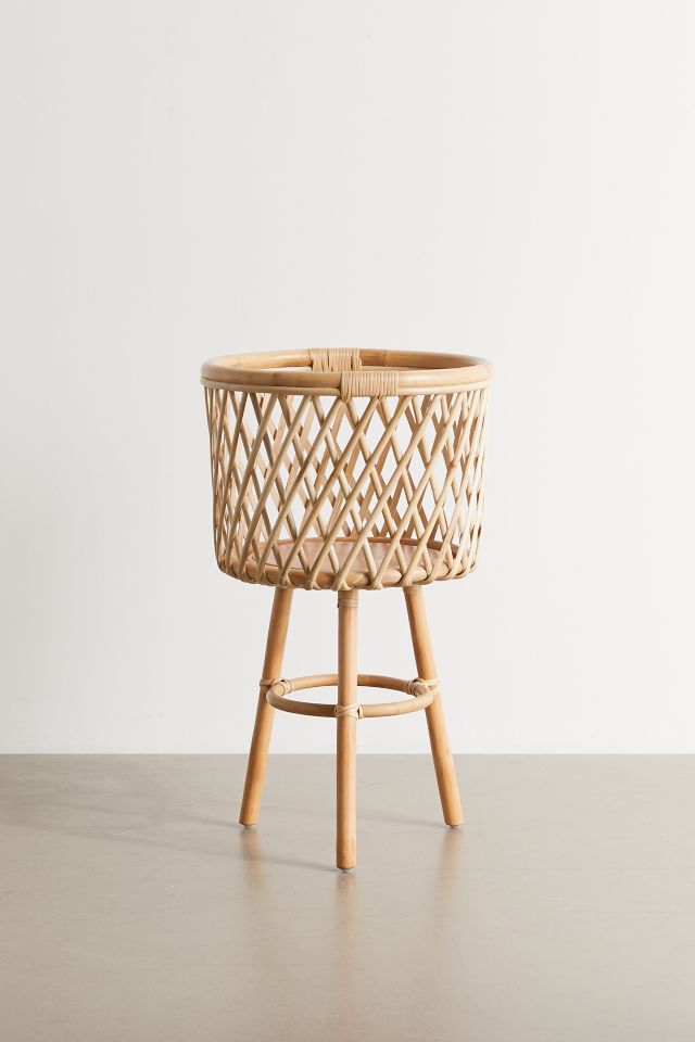 Rattan Standing Planter #2