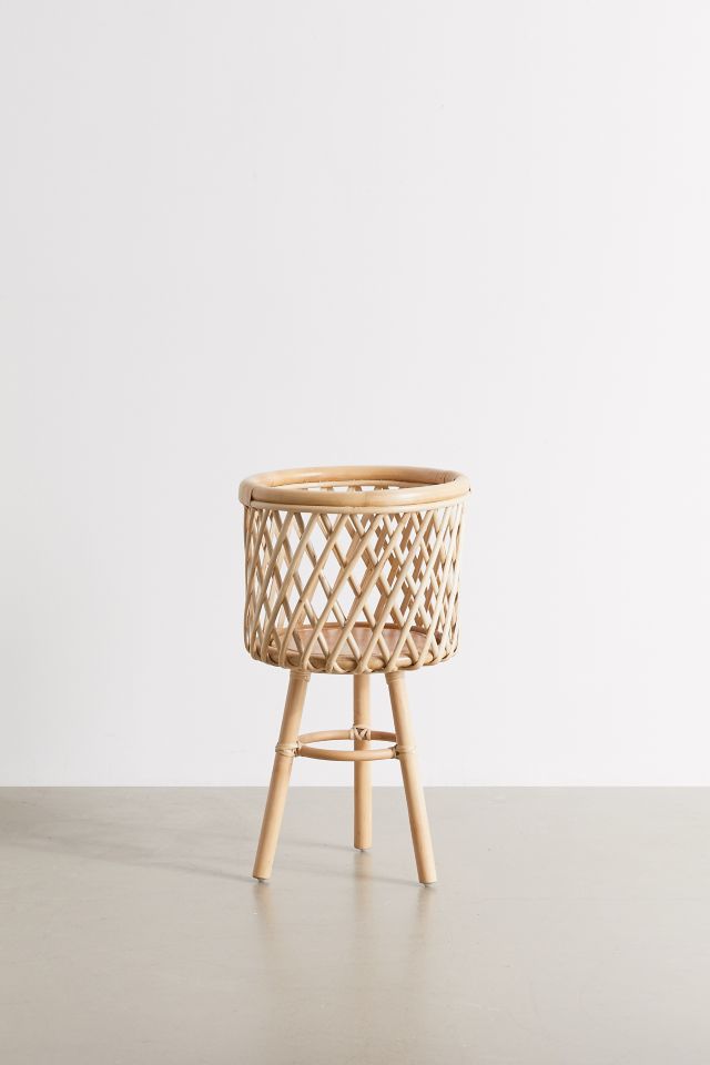 Rattan Standing Planter #3
