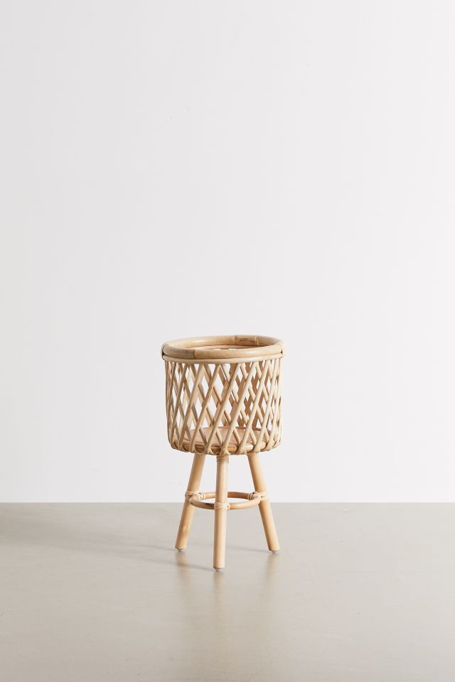 Rattan Standing Planter #4