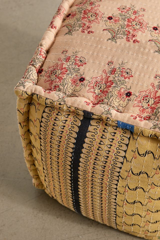 Patchwork Cube Pouf #3