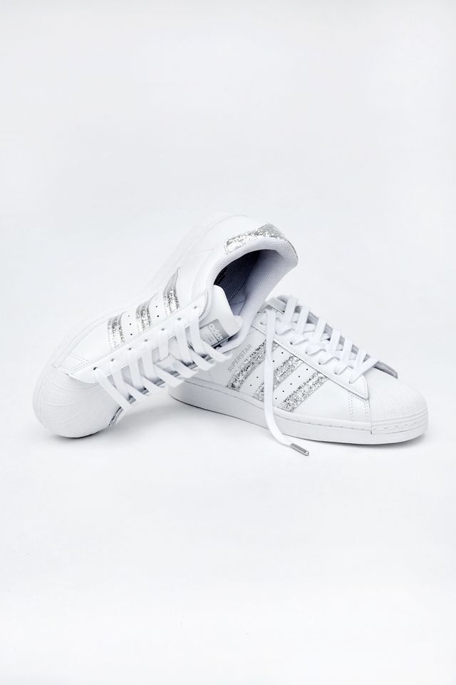 master's degree China blood adidas Originals Superstar Glitter Sneaker | Urban Outfitters
