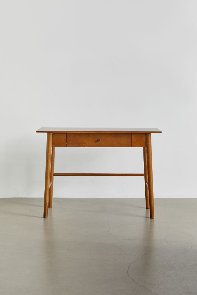 Mid-Century Modern Walnut Desk with Sleek Storage Drawer