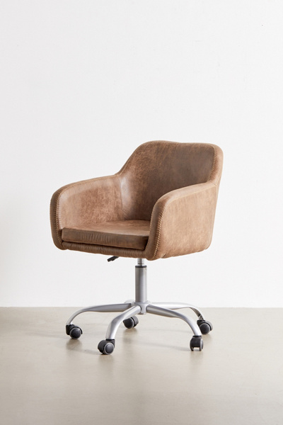 Jeremy Faux Leather Swivel Desk Chair - Thumbnail 2
