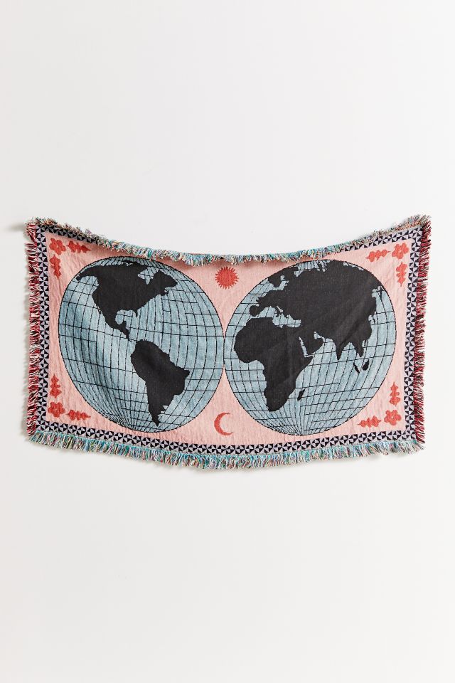 Tapisserie tissée de la carte du Monde #1