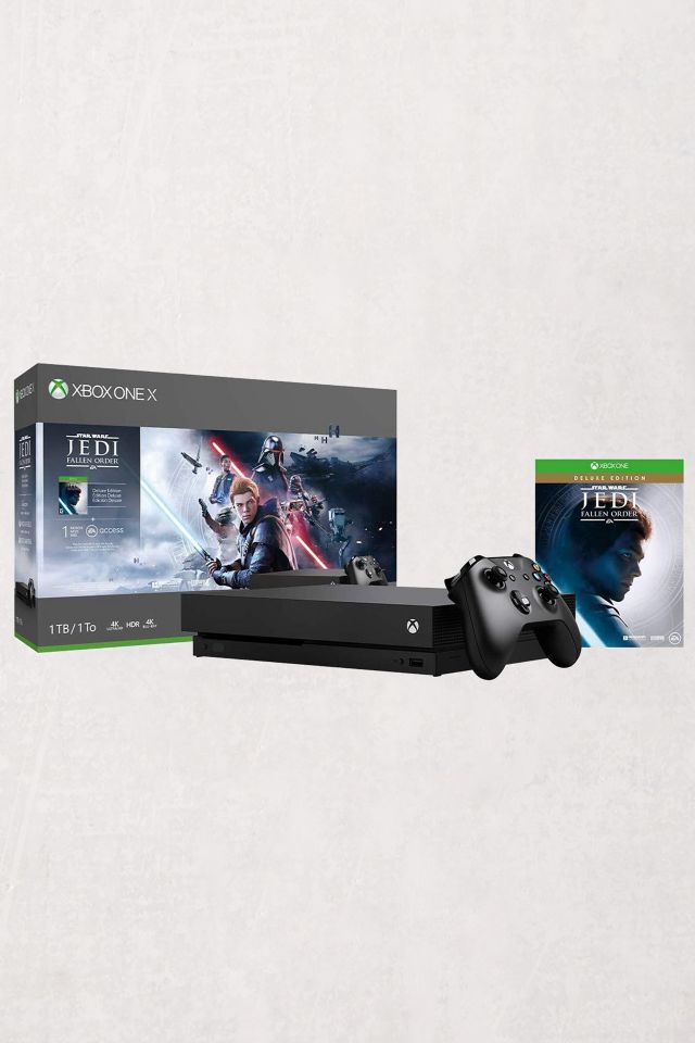 Xbox one x with star wars jedi fallen hot sale order