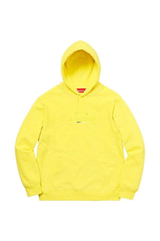 Supreme Embossed Logo Hooded Sweatshirt (Ss18) | Urban Outfitters