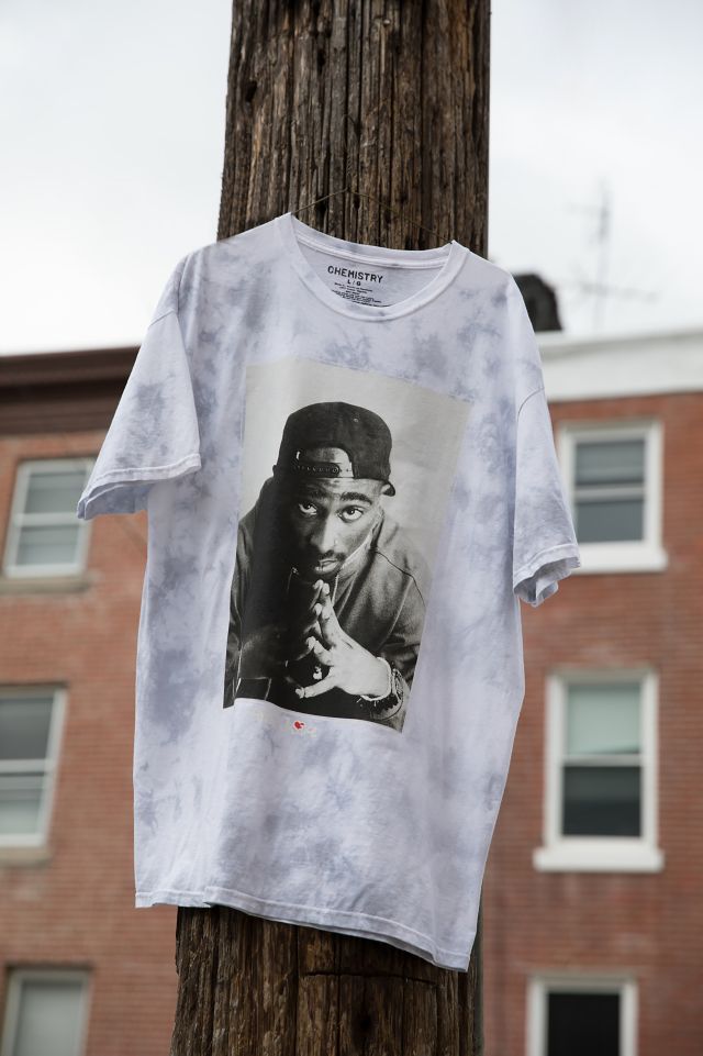 Poetic Justice Tupac Photo Tie-Dye Tee  