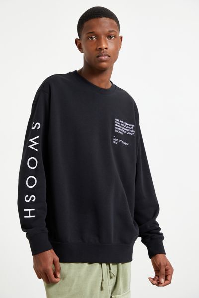 Nike swoosh logo crew neck sweat sale