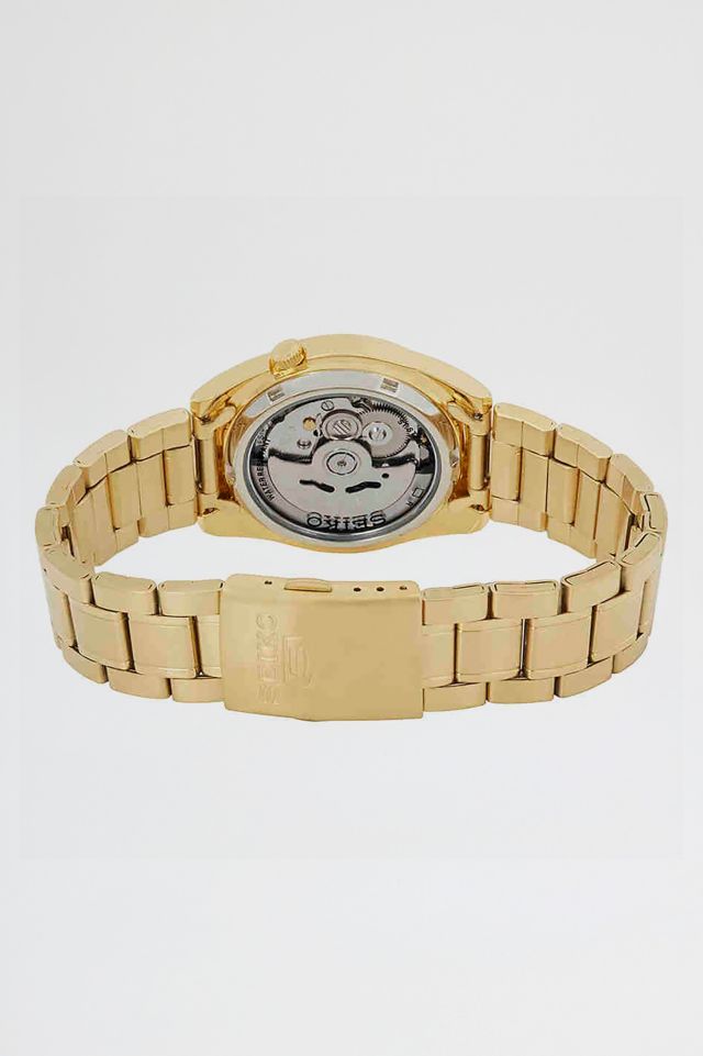 Seiko Series 5 Automatic Gold Dial Men's Watch SNKL48 #2