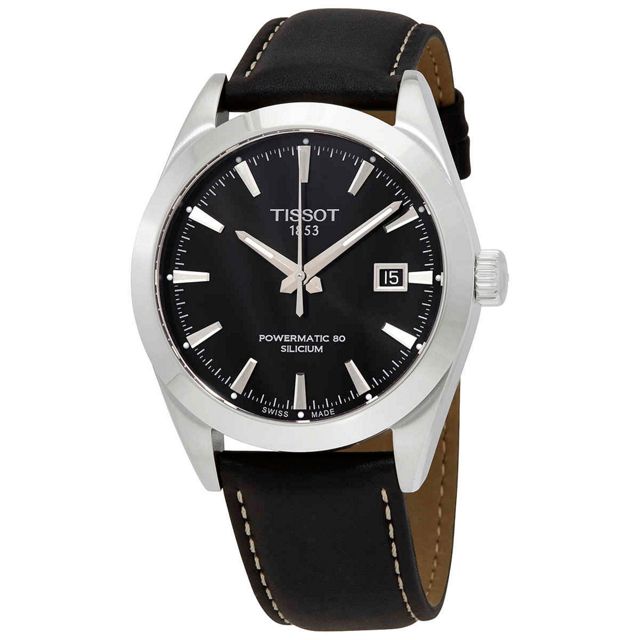 Tissot Gentleman Powermatic 80 Silicium Automatic Black Dial Watch T127.407.16.051.00