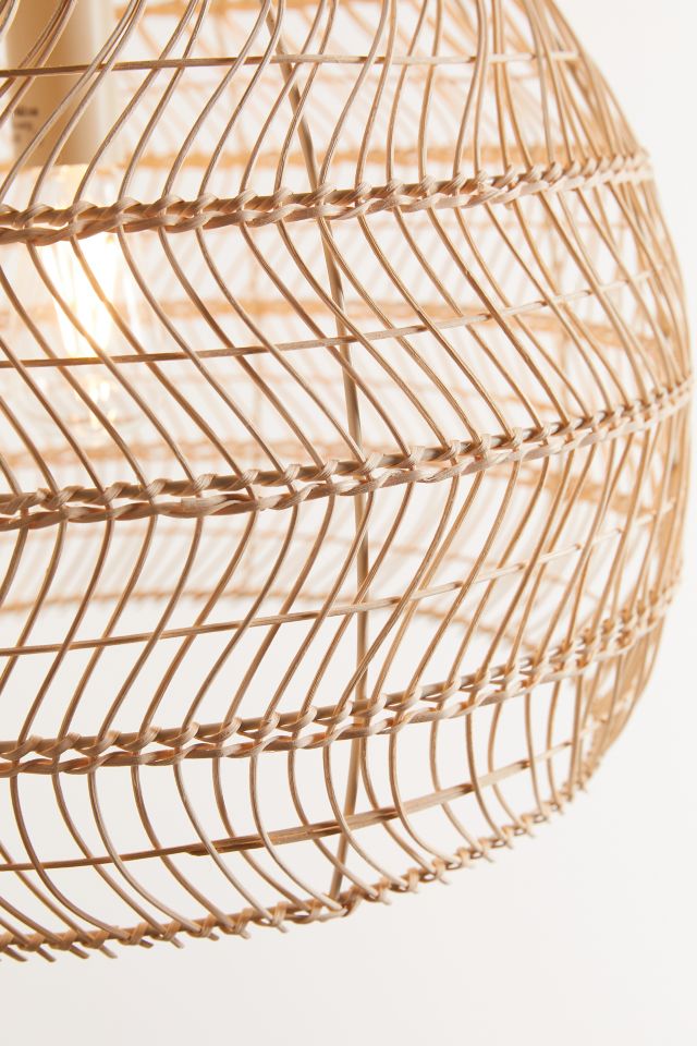 Swirling Rattan Pendant Light #3