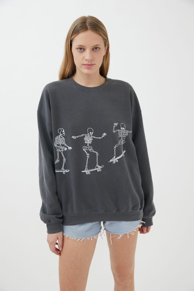 Skeleton on skateboard hoodie sale