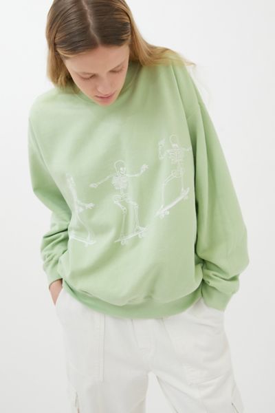 Project Social T Skateboard Skeletons Oversized Sweatshirt