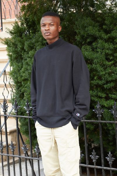 Champion Tipped Mock Neck Sweatshirt