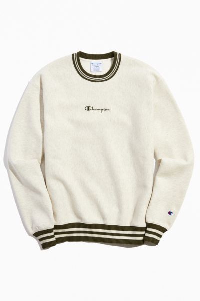 Champion UO Exclusive Reverse Weave Ringer Crew Neck Sweatshirt Urban Outfitters