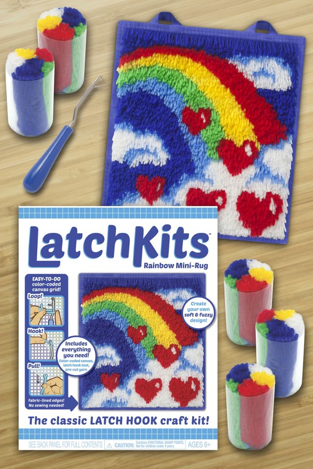 Latch Hook Tool And Multicolored Precut Yarn Crafts Projects Crafting  Supplies 