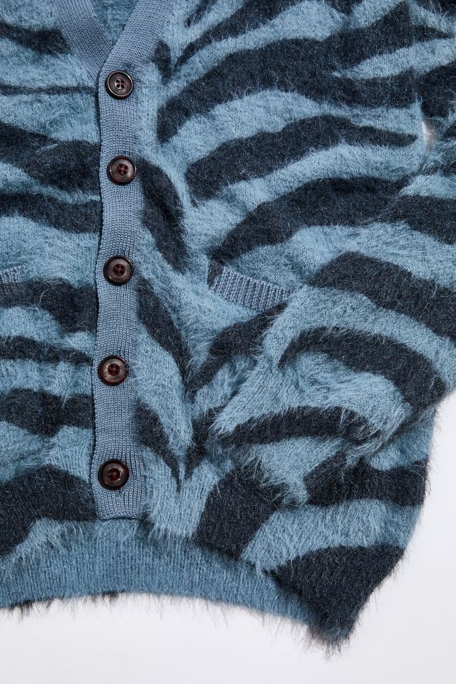 UO Fuzzy Tiger Print Cardigan #2