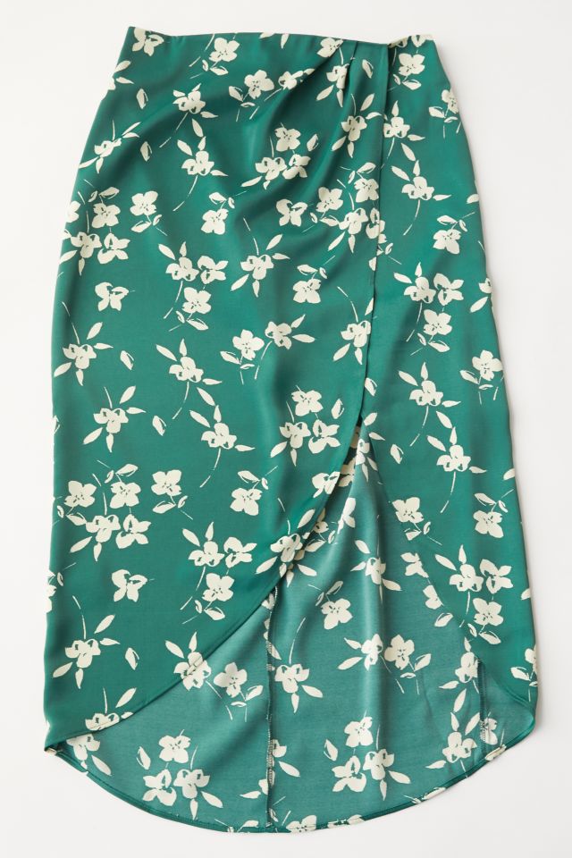 UO Kelly Tulip Wrap Midi Skirt #1