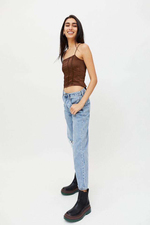 Motel Cosey Satin Lace-Up Cami #2