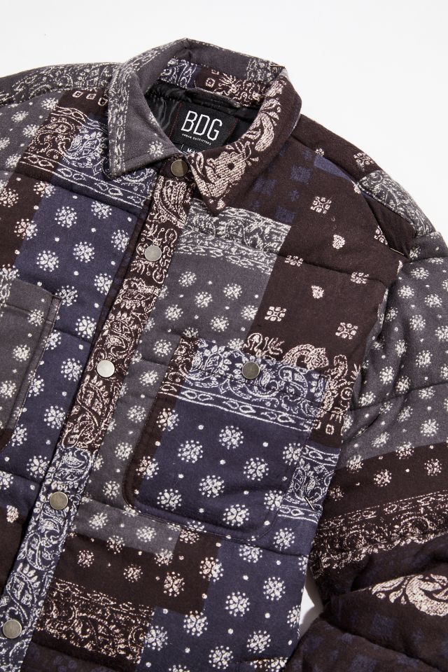 BDG Bandana Quilted Shirt Jacket #2