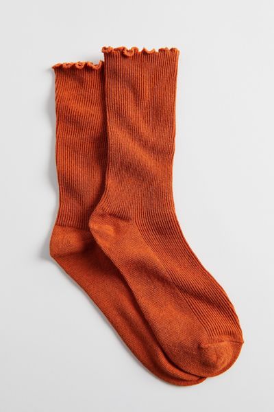 Lettuce Edge Ribbed Crew Sock | Urban Outfitters