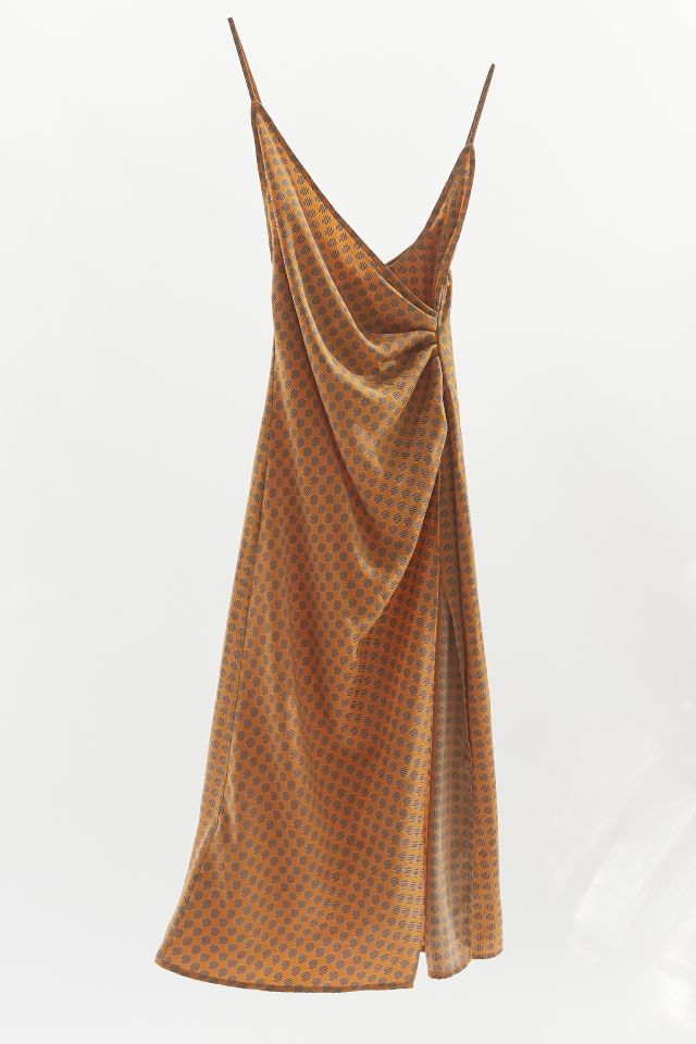 UO Lily Satin Wrap Dress #2