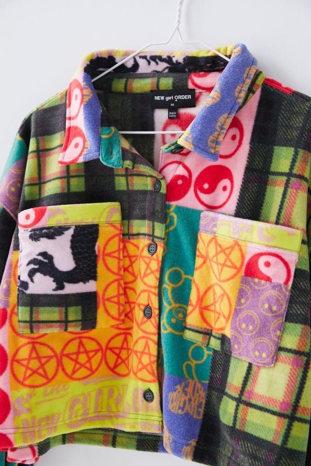 NEW girl ORDER Patchwork Cropped Shirt #1