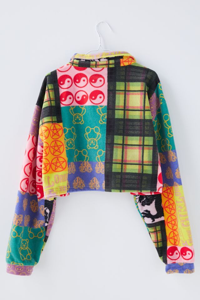 NEW girl ORDER Patchwork Cropped Shirt #2