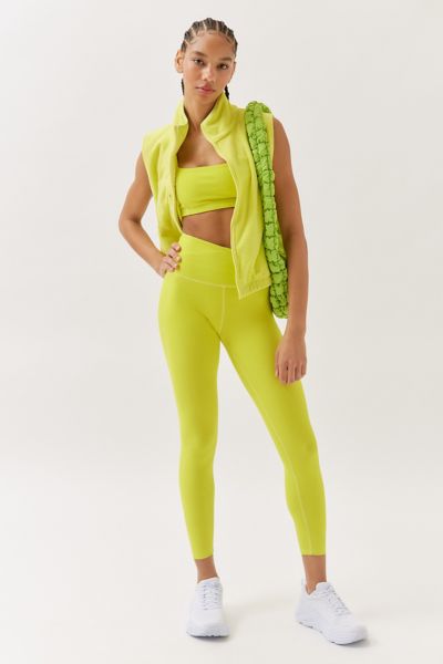Beyond Yoga At Your Leisure High-waisted Legging In Chartreuse