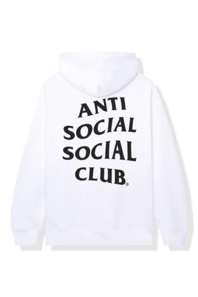 Anti Social Social Club Mind Games Hoodie (ss20) Black In White