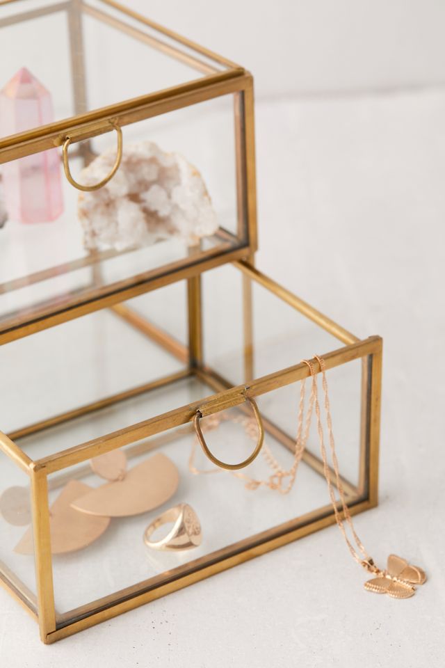 2-Drawer Glass Jewelry Box #3