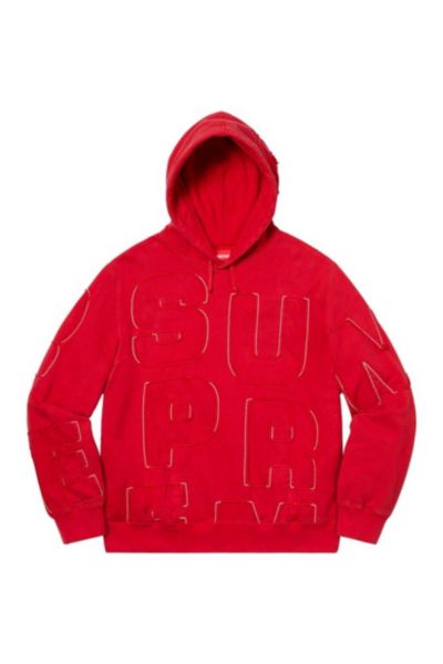 Supreme Cutout Letters Hooded Sweatshirt | Urban Outfitters