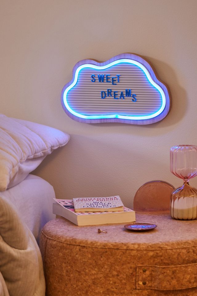 Brilliant Ideas Cloud Message Board LED Neon Sign Urban Outfitters