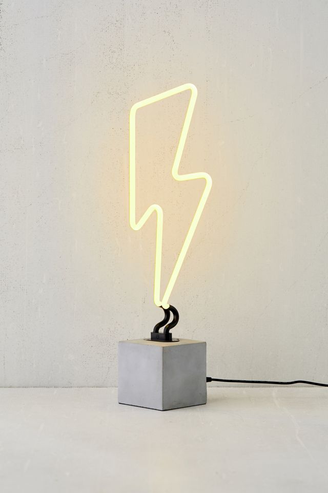 Lightning Bolt Neon Table Lamp #1