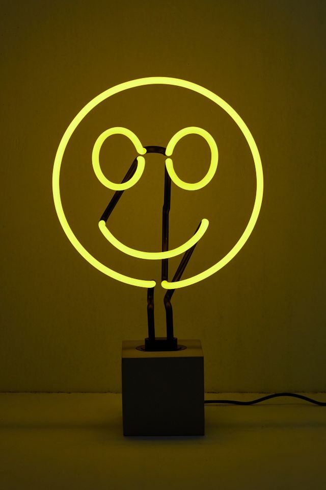 Happy Face Neon Table Lamp #1