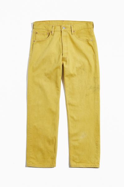 Vintage Levi’s 501 Overdyed Yellow Jean | Urban Outfitters