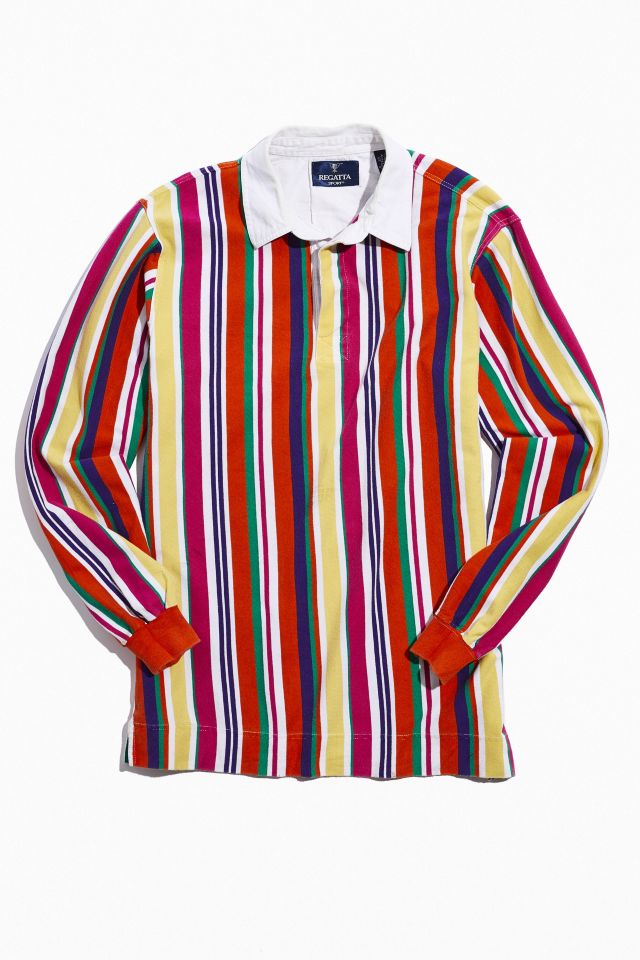 Vintage Red Vertical Stripe Rugby Shirt | Urban Outfitters Canada