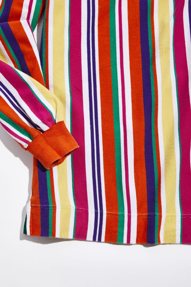 Vintage Red Vertical Stripe Rugby Shirt  #2