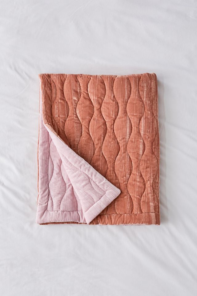 Quilted Velvet Reversible Throw Blanket #1