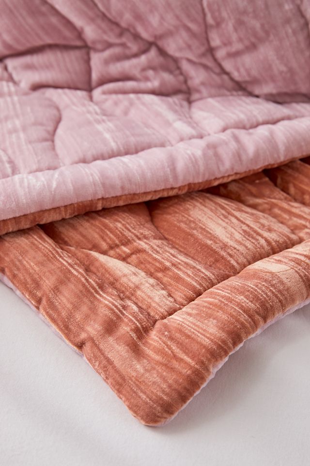 Quilted Velvet Reversible Throw Blanket #2
