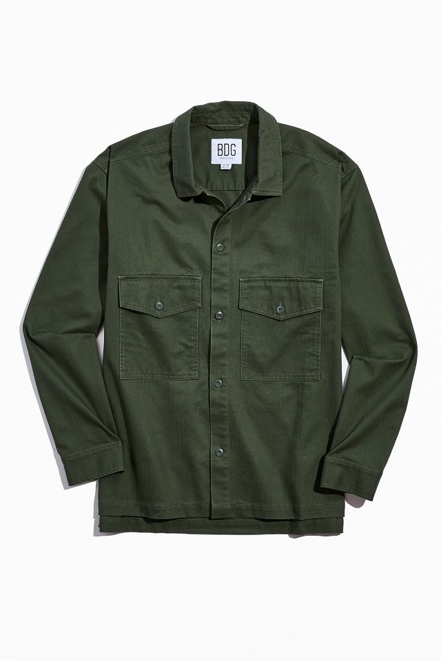 BDG Herringbone Long Sleeve Shirt #1