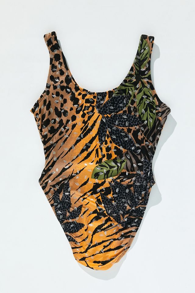 Vintage Animal Print OnePiece Swimsuit Urban Outfitters Canada