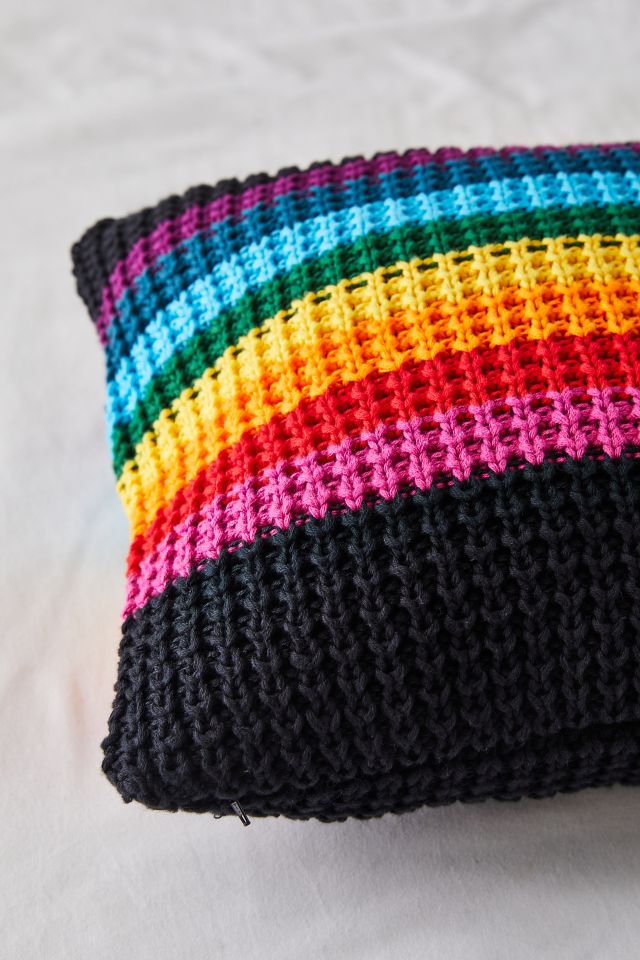 Pendleton UO Exclusive Rainbow Knit Throw Pillow #1