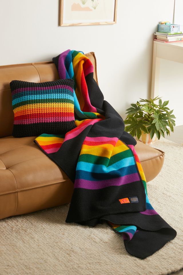 Pendleton UO Exclusive Rainbow Knit Throw Pillow #2